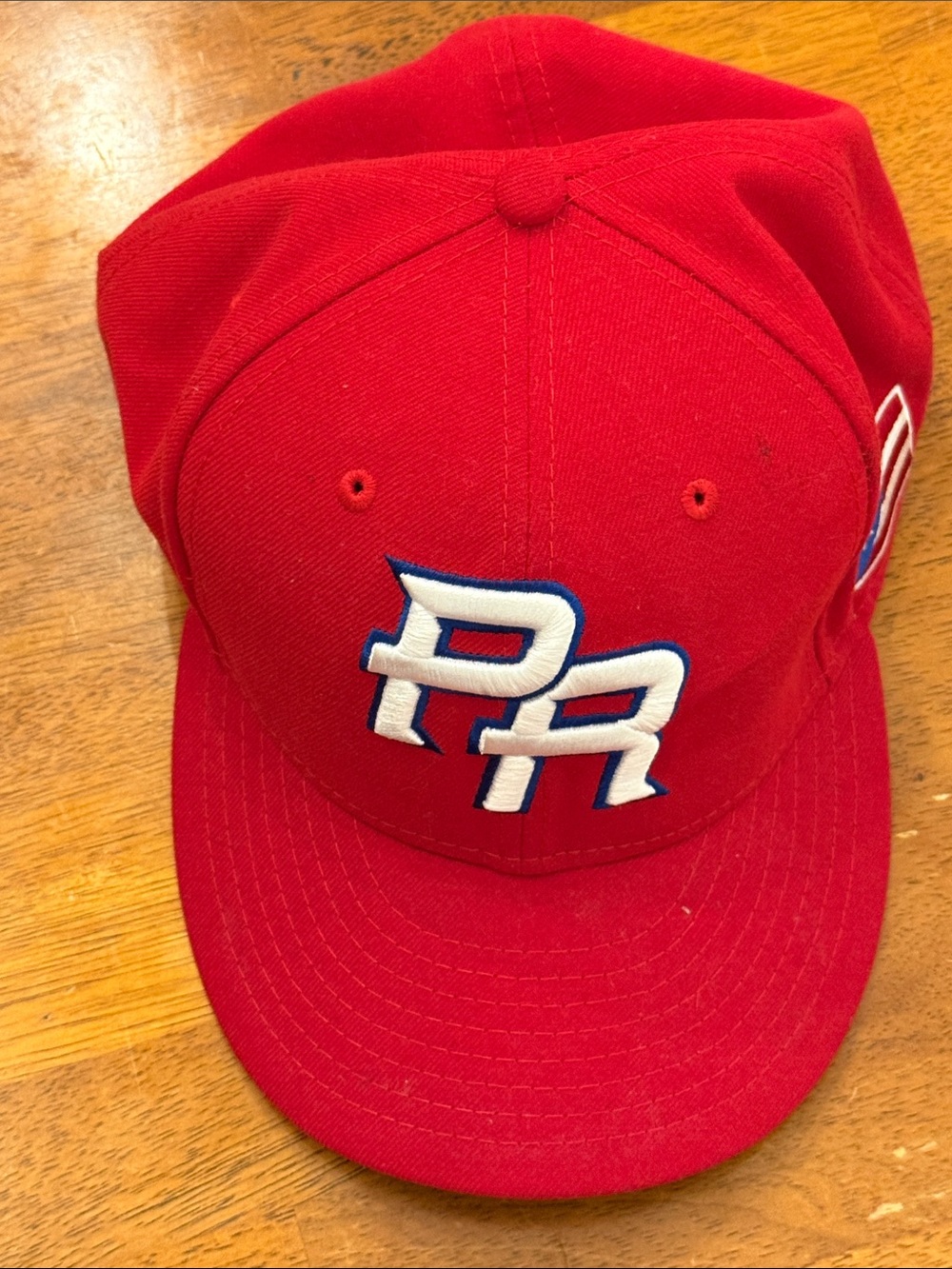 New Era Red PR Embroidered Baseball Cap 7 7/8